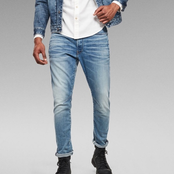 G-Star Blue Skinny Jeans with Modern Fit. D-STAQ 3D slim - Picture 1 of 12